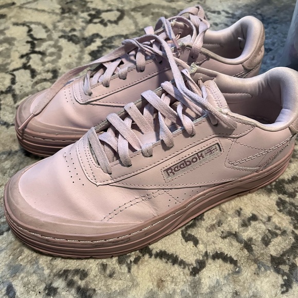 REEBOK CLUB C DOUBLE GEO 'SHELL PURPLE/SHELL PURPLE/INFUSED LILAC' - Picture 2 of 9